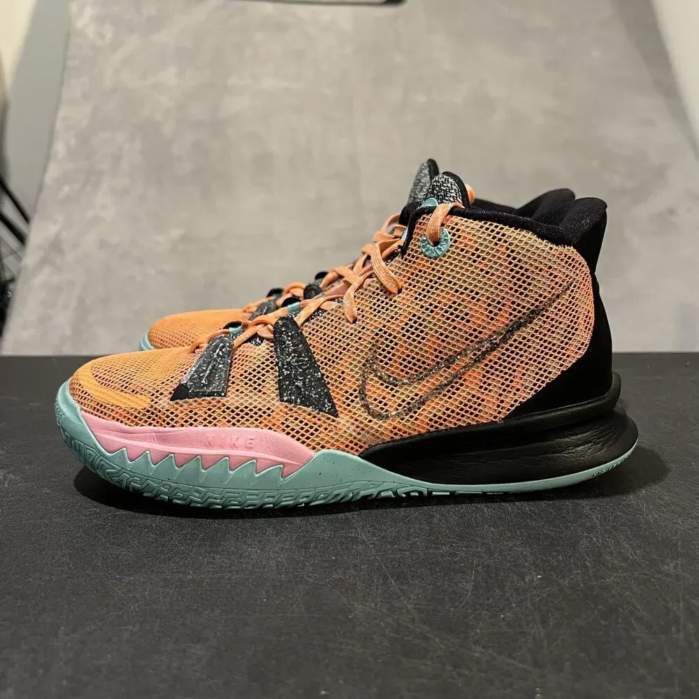 Nike Kyrie 7 Play for the Future Shoes Youth 6Y Orange Plant CW3235-800